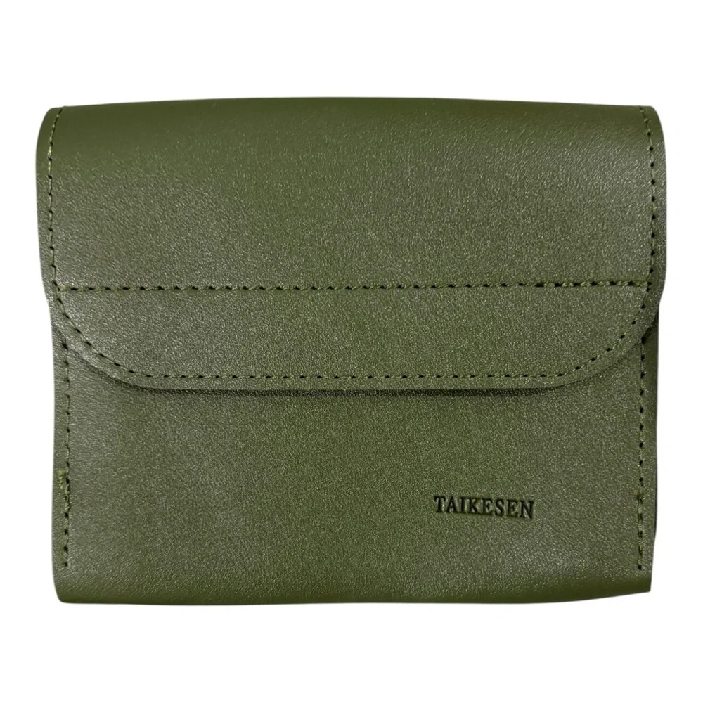 TAIKESEN OLIVE GREEN LEATHER STYLE LAPTOP COVER SLEEVE matching accessory pouch